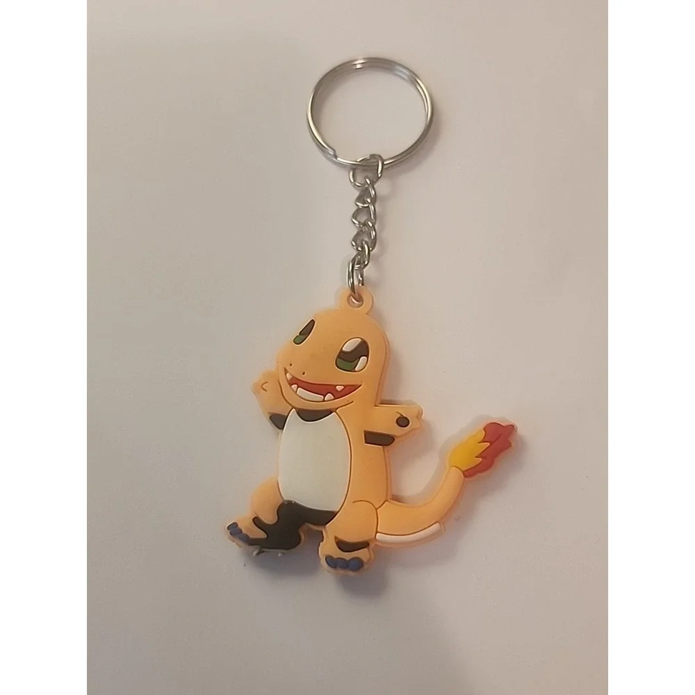 Small Charmander Pokémon 2 Sided‎ Rubber Keychain